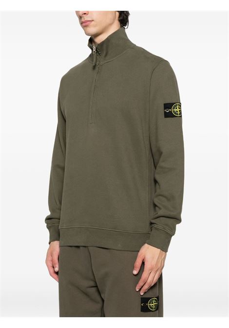 polo half zip uomo verde militare STONE ISLAND | K2S15 6100068 S0A20V0054